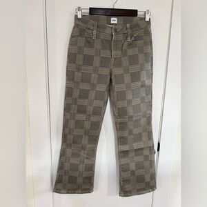 Edwin Lark Slate Ankle Bootcut Houndstooth Check Pants 26